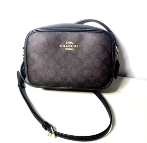 Coach Mini Jamie Kameratasche Signature Canvas Leder braun, schwarz - Bild 1 von 24
