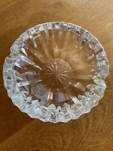 Vintage WATERFORD 4.75 Inch Heavy  Crystal Ashtray  Etched Mark EUC