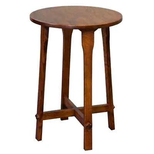 Crafters and Weavers ARTS AND CRAFTS / MISSION STYLE OAK ROUND END TABLE - MODEL - Picture 1 of 4