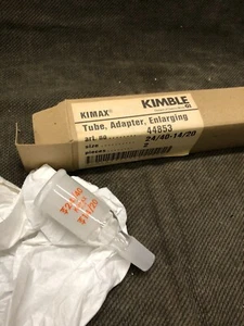 2 Kimble Kimax Glass Enlarging Connecting Adapter 24/40 Outer 14/20 Inner Joint - Picture 1 of 1