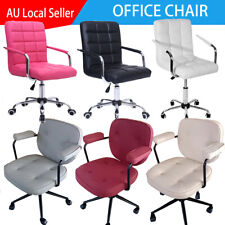 Home Office Chair Leather Computer Desk Chair with Arms Back Support Work Study