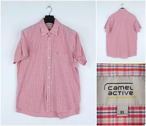Mens CAMEL ACTIVE Shirt XL Size Vintage Check Plaid Short Sleeve Casual Top - Picture 1 of 12