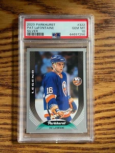 PSA 10 2020 Upper Deck Parkhurst Pat LaFontaine #322 Silver Short Print - Picture 1 of 2