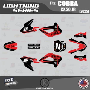 Graphics Kit for COBRA CX50 JR (2025) Lightning Series - RED - Bild 1 von 6