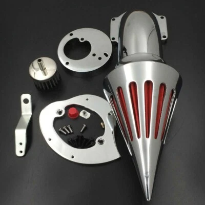 For 1986-2012 2007 Honda VTX 1300 Chrome Spike Air Cleaner Kit Intake Filter K&N - Image 1 of 4