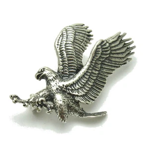 Sterling Silver Brooch Flying Eagle Genuine Solid Hallmarked 925 Handmade - Picture 1 of 2
