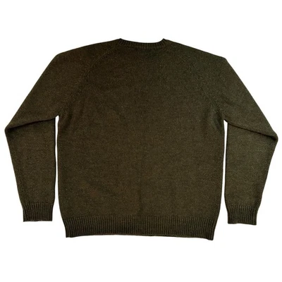 Joseph & Lyman шерсти альпака смесь Crewneck свитер мужской L темно оливковый/сосновый зеленый - Изображение 1 из 4