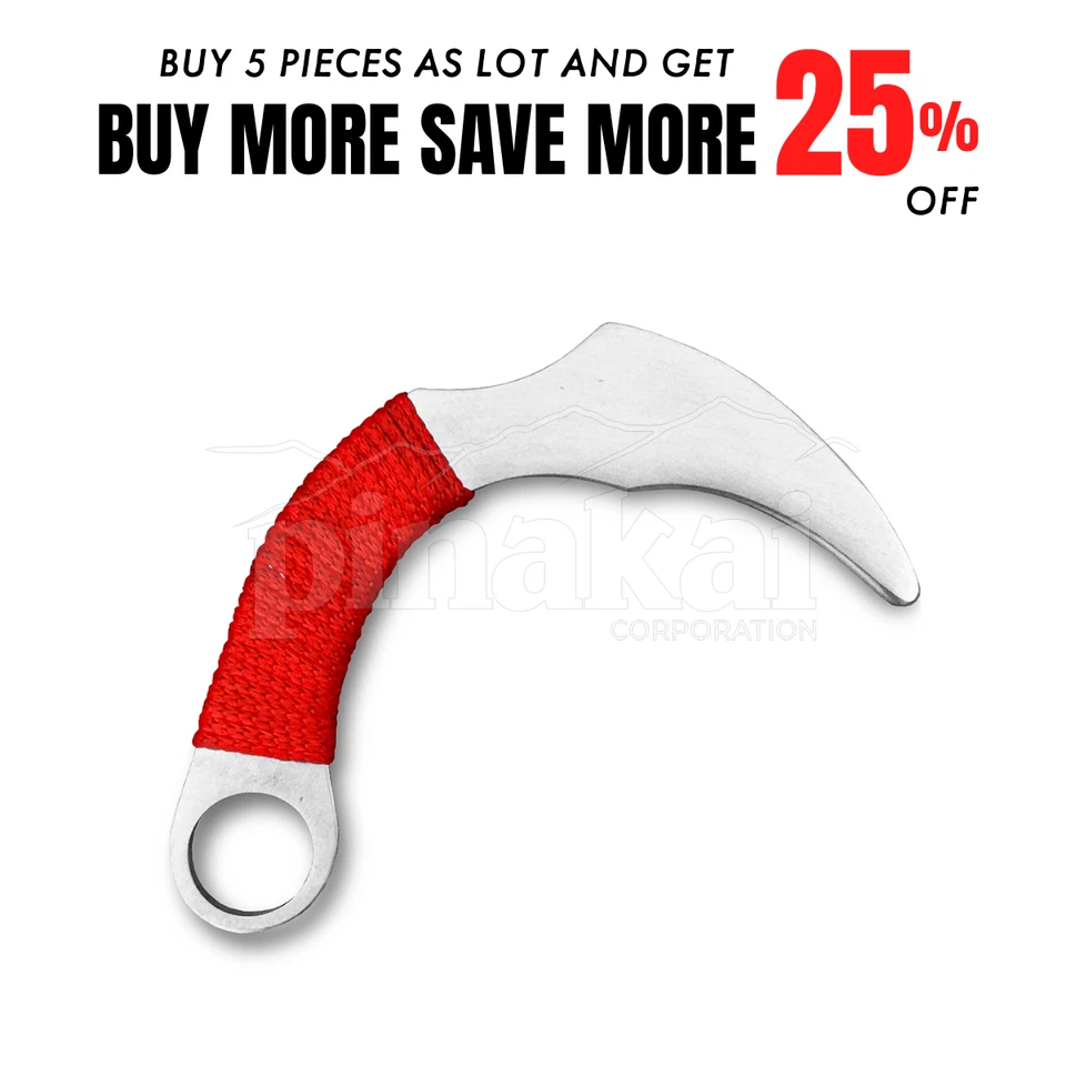 Упаковка из 5 первоклассных алюминиевых тренажеров для керамбитов с фиксированным лезвием | безопасны для практики - Изображение 1 из 4