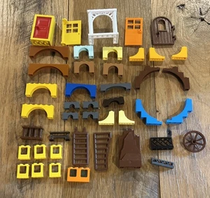 Lego Lot 44 Castle Arch Wall Lot of Basic Building Pieces Parts Fence Ladder - Picture 1 of 1