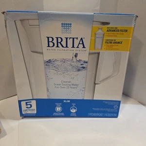 Brita Pitcher Water Filtration System 5 Cup Slim Model Filter Included - Picture 1 of 3