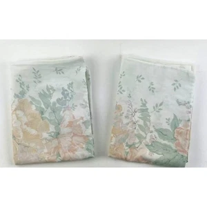 Juego de 2 fundas de almohada Cannon de colección 2 rosas flores estándar EE. UU. rosa verde púrpura - Imagen 1 de 9
