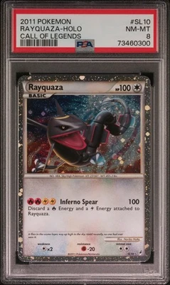 Pokemon Rayquaza Shiny Call of Legends Secret Rare Holo #SL10 PSA 8 2011 - Image 1 of 2