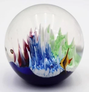 Peces submarinos de vidrio vintage 2000 Glass Eye Studio GES (firmado/numerado) - Imagen 1 de 10