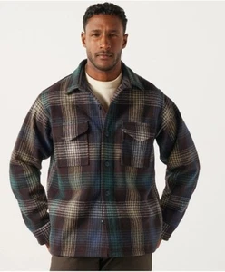 NWT Filson Mackinaw Wool Jack Shirt Coffee Plaid Men's Size Small Made in USA - Picture 1 of 4