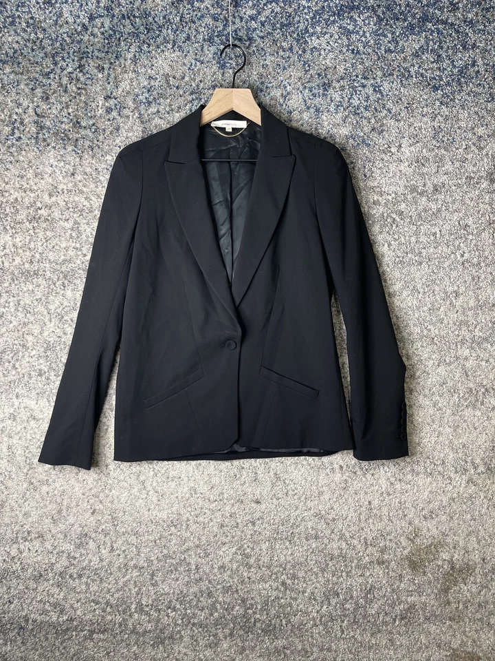 Blazer Vanessa Bruno Mujer 38 Lana Un Botón Forrado Clásico Oficina Chaqueta Foto 1 de 4