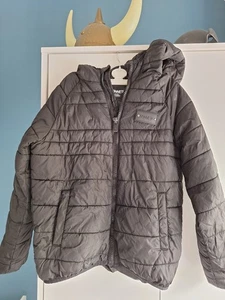 Boys 10-12years Black Waterproof Hood Coat - Picture 1 of 6