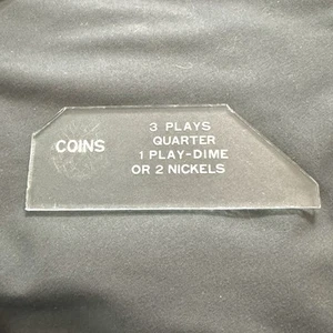 Seeburg 3W1 Wallbox Coin Entry Glass 3 Plays Quarter 1 Play Dime 2 Nickels Orig - Picture 1 of 2