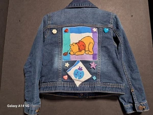 Jean Jacket Simply Joys Kids Size 5 Blue Denim Winnie Decorated  - Picture 1 of 5