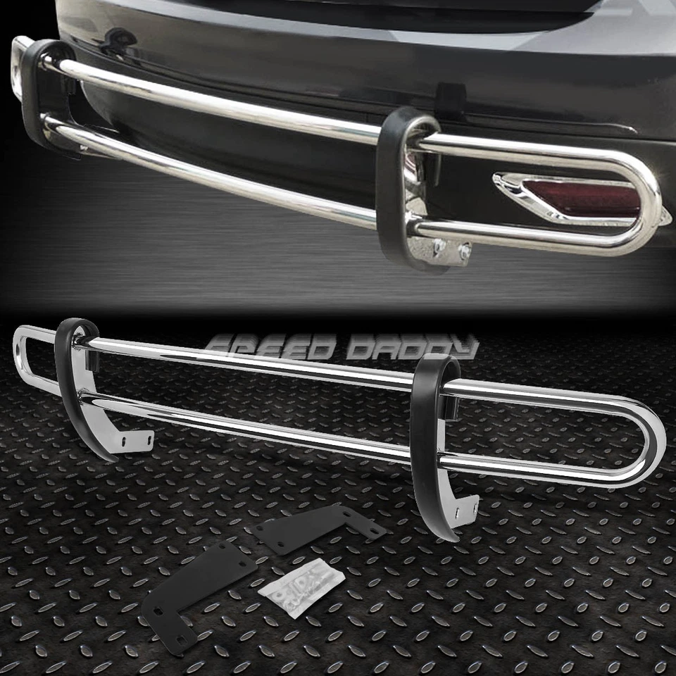 PARA 07-15 MAZDA CX9/CX-9 ACERO INOXIDABLE DOBLE BARRA PARACHOQUES TRASERO PROTECTOR Foto 1 de 1