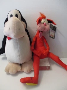 Vintage 1985 Dakin OPUS 19" & Bill The Cat 15"  Bloom County 1987 MINT - Picture 1 of 10