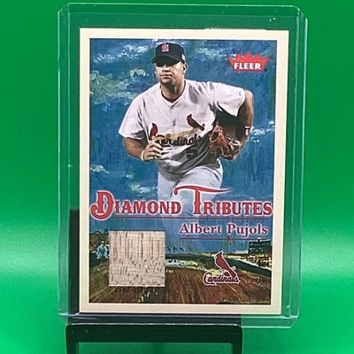 Albert Pujols 2005 Fleer Diamond Tributes #DT/AP Juego Usado Bat Chip Reliquia Foto 1 de 2