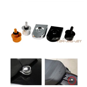 Set of1/4" Knurled Thumbscrew Seat Mounting Bolt+Knob Cover For -Davidson 96-15 - Imagen 1 de 14