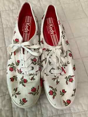 Keds Sneakers Cottagecore Grannycore Floral Red Roses  Limited  2016 Size 8.5 - Image 1 of 4