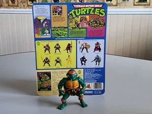 Tortuga Ninja Adolescente Mutante Miguel Ángel TMNT con tarjeta sin perforar de 10 dorsos 1988 - Imagen 1 de 8