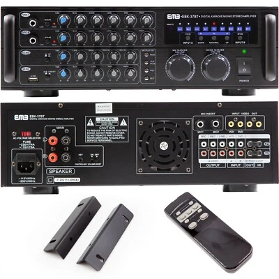 EBK37 Digital Karaoke 700W Amplifier Key Control 2 MICs ECHO Excite Bluetooth UC - Image 1 of 4