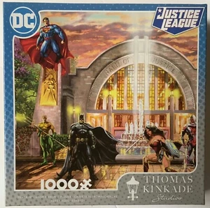 Rompecabezas Chaco Thomas Kinkade DC Comics Salón de la Justicia 1000 un. - Imagen 1 de 5