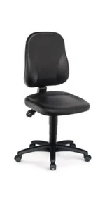 BIMOS Arbeitsdrehstuhl Rollen Kunstlederpolster schwarz 450-620 mm