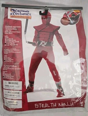 Disfraz California Rojo Steqlth Ninja Talla LG (10-12) Foto 1 de 4