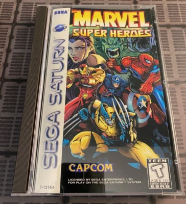 MARVEL SUPER HEROES (Sega Saturn 1997) 100% COMPLETE & NEW CONDITION - Image 1 of 4
