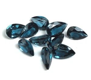 Piedras preciosas sueltas naturales de topacio azul Londres corte pera AAA para hacer todas las joyas - Imagen 1 de 24