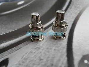 2x audio Silver Plated BNC Male to RCA Female Coaxial Cable Adapter Connector - Picture 1 of 3