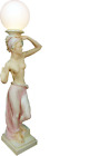 Figurine Style Antique Lampadaire Ventre Danseur Support Lampe Lumière Sculpture Neuf