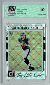 Carson Wentz 2016 Donruss The Elite Series #2 Only 999 Made Rookie Card PGI 10 - Picture 1 of 1
