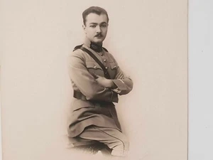 Grande Photo Photographie ancienne de soldat militaire militaria 1ère Guerre WW1 - Imagen 1 de 9