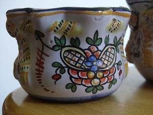 NEVERS 2 LEERE TASCHEN TÖPFE IN FORM EINER STEINGUTTASCHE KÜNSTLER E GEORGES - Bild 1 von 10