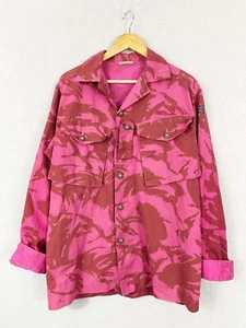 Vintage Camo DPM Patterned Shirt British Army Jacket 90s Pink - Picture 1 of 6