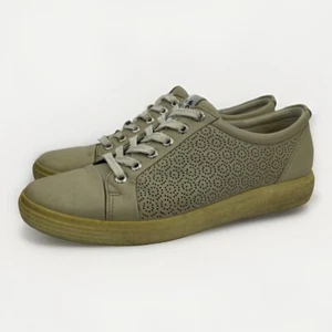 Ecco HydroMax Golf Shoes Women's Beige Leather Spikeless - EU 39 US 8 - Picture 1 of 23