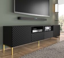 Brand New Modern TV Cabinet Surf in Black Colour 200cm