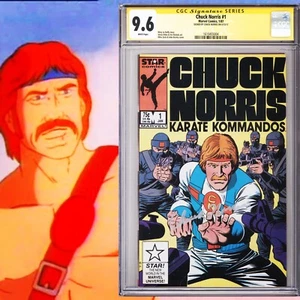 CGC 9.6 SS Chuck Norris Karate Commandos #1 signed by Chuck Norris 1987 - Picture 1 of 2