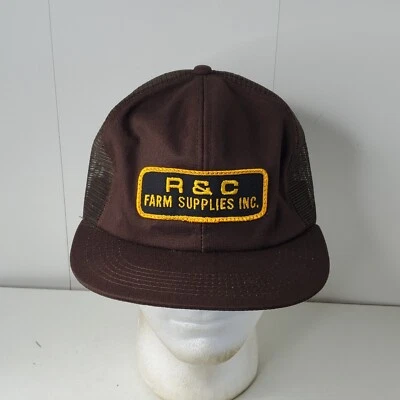 De colección R & C Feed Products Farm Supply Store Logo Parche Snapback Sombrero Gorra EE. UU. Marrón Foto 1 de 4