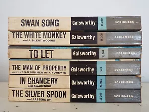 Lot 6 The Forsyte Chronicles Series Books by John Galsworthy 1969 Vtg - Imagen 1 de 5