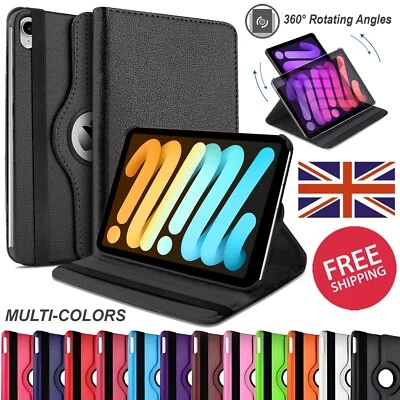 360 Rotating Smart Case For Apple iPad Mini A17 Pro 2024 7th Generation Cover UK - Image 1 of 4