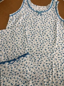 Damen Pyjama Baumwolle Schulterfrei und Pinocchietto - Bild 1 von 16