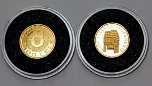 Top Rarität: Rumänien 100 Lei 2003 Gold 999 1/25oz antiker Goldhelm Poiana LESEN - Bild 1 von 1