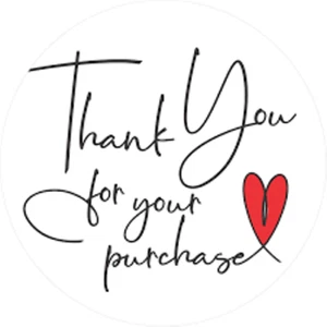 40 THANK YOU FOR YOUR PURCHASE SMALL BUSINESS SEALS LABEL STICKERS 1" ROUND - Picture 1 of 3