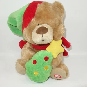 Oso de Peluche Animado Sonido y Luz Santa Bebé Árbol de Navidad Juguete para Cantar Regalo - Imagen 1 de 7